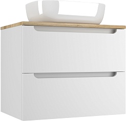 Style Line Тумба под раковину Бали 70 подвесная белый софт – фотография-1